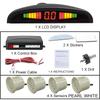 New LED Parking Sensor System Backlight Parktronic Monitor Display Kit Backup Detector Assistant 4 Probes