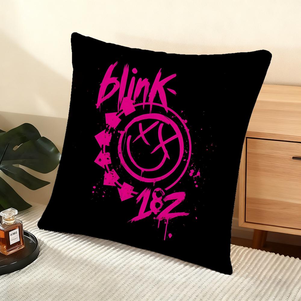 B-Blink 182 Cushion Cover Soft Short Plush Pillow Cover Smooth Cozy Texture Aesthetic Cushion Case Home Decor