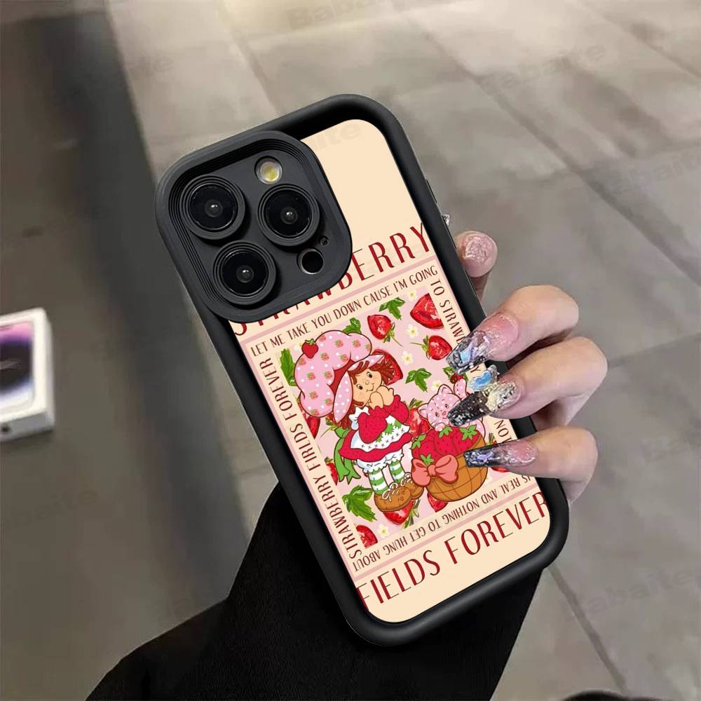 S-Strawberry-shortcake Girl Phone Case For IPhone 11 12 13 14 15 16 17 Pro Max Plus Shockproof Protecti Case