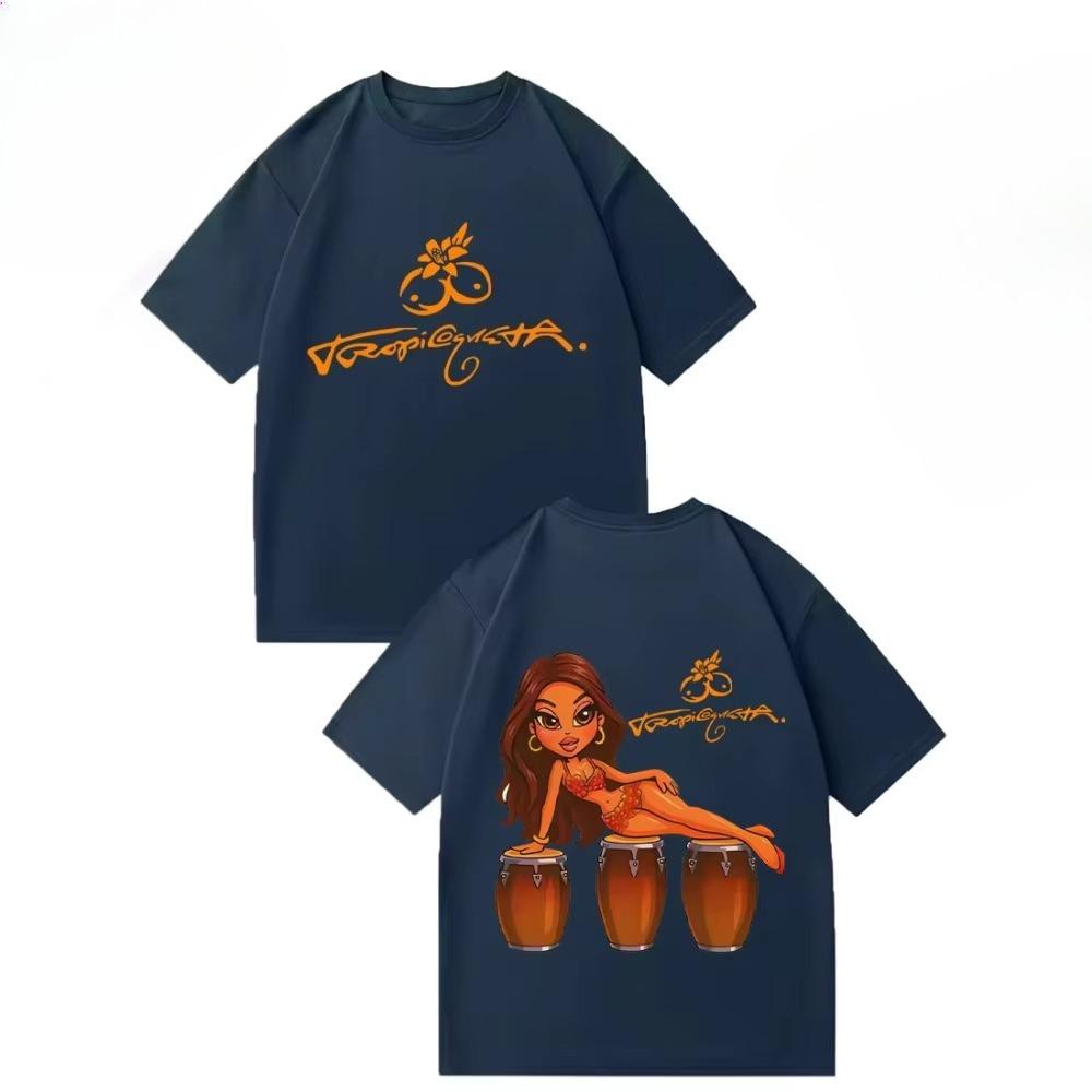 Karol G Tropicoqueta 2026 Album Merch Graphics Tshirts Men Women Fashion Vintage Tshirts Casual Pure Cotton Short Sleeve Top