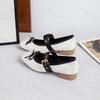 Women Ballet Flats 2026 Autumn Bowknot Square Toe Belt Buckle Design Mary Jane Shoes Elegant Soft Sole High Quality Single Shoes