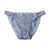 Transparent Rhinestone Mesh Briefs Mid Waist Women's Underpants Sweet Floral Lace Panties  Female