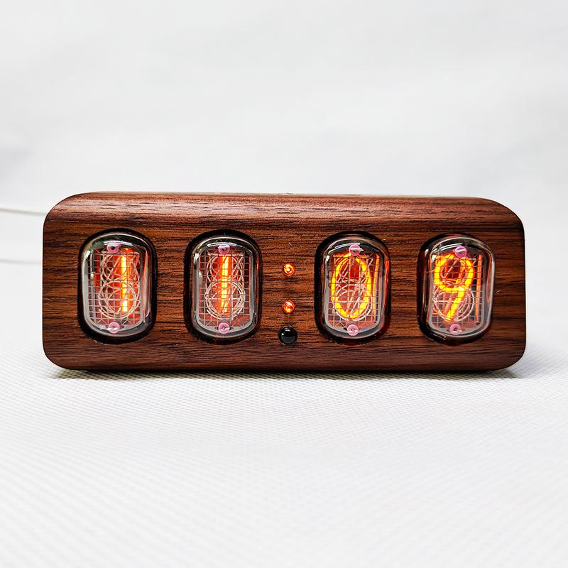 YIZHI Nixie Tube Digital Clock Electronic 4-digit Time Display Creative Retro Desk Clock Decoration Christmas Halloween Gift