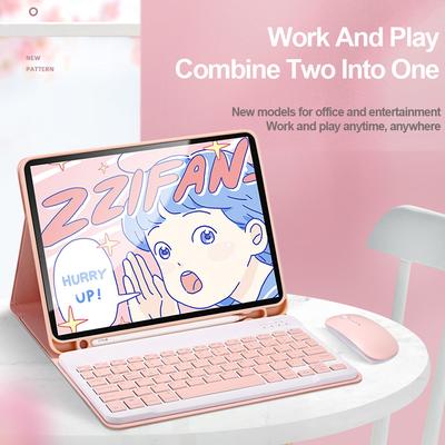 Bluetooth pouzdro s klávesnicí pro iPad 10 2024 Pro 11 Air 6 Prémiový kožený kryt s bezdrátovým psaním