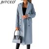 BITCED Women's Vintage Casual Lattice Print Autumn Winter Long Sleeve POLO Neck Jackets & Coats