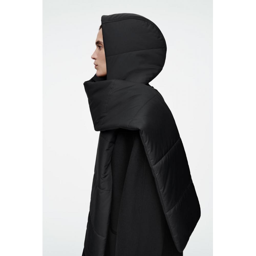 

Cos Japan мягкий гибридный шарф с капюшоном Black/ONESIZE