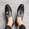 Męskie Biznesowe Casualowe Modne Eleganckie Formalne Buty Wsuwane Buty Wieczorowe Mokasyny Imprezowe Z Frędzlami Skórzane Buty Ślubne