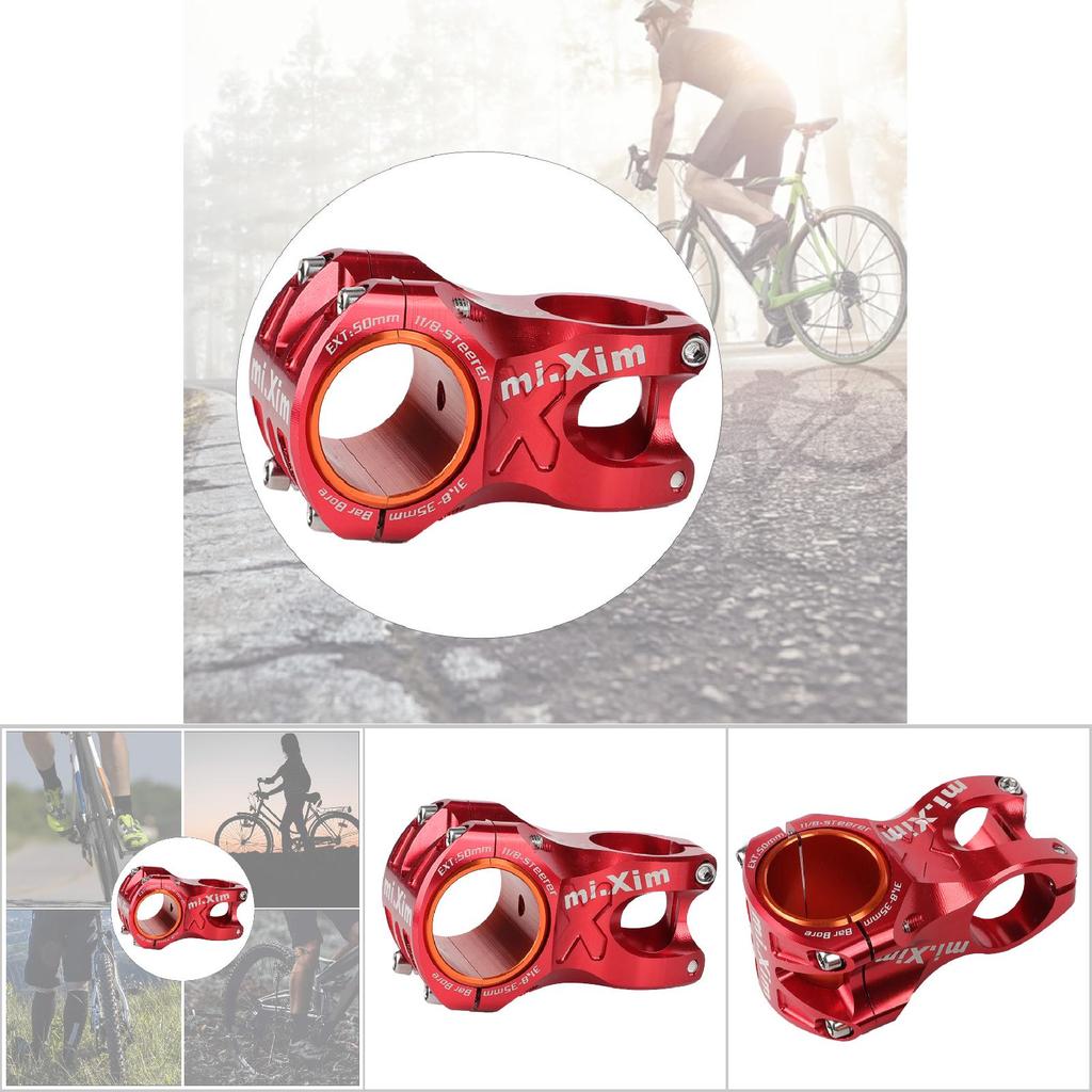 31.8*50mm Aluminium Alloy Short Bike Bar Handlebar Stem Riser   Parts(red)