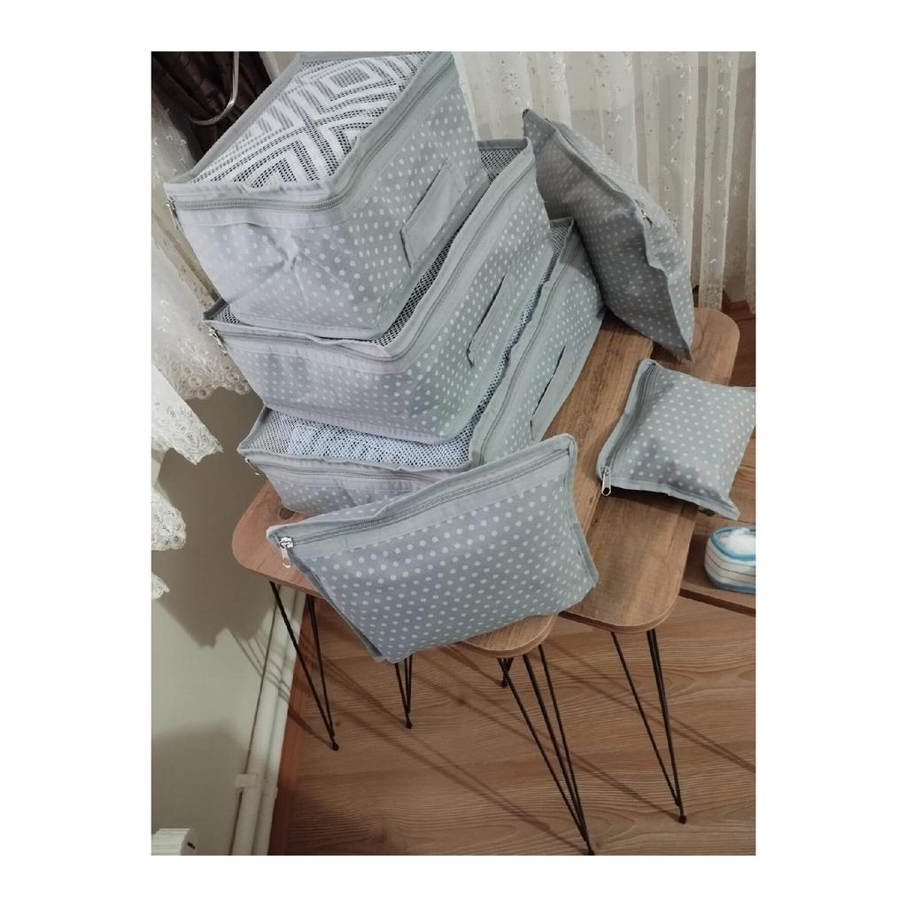 Polka Dot Pattern Baby Maternity Bag 6 Piece Organizer