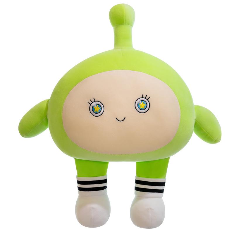 Large Cute Egg Boy Plush Toy Pillow - Black Egg Cloth Doll for Children's Day