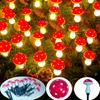 LED Solar Panel Mushroom Fairy Light Garden Outdoor Waterproof Night Lamp Yard for Christmas Wedding Party Decoration 8/12/20LED