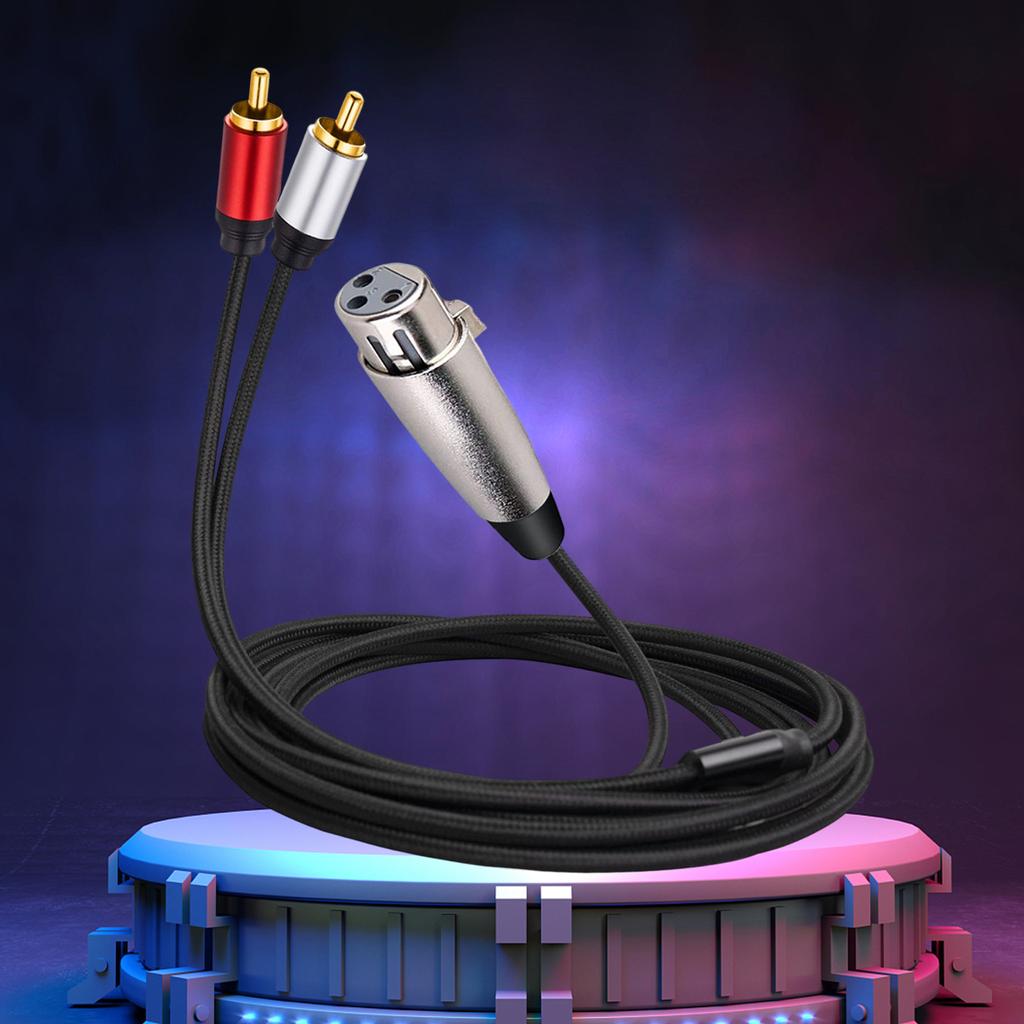 XLR Male/Female To Dual RCA Male Cable Clear Audio Signal Transmission Audio Cable Adapter for Headphone Amplifier Mic