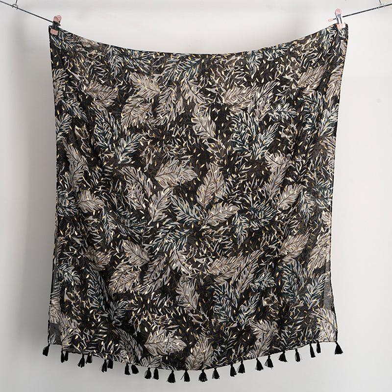 

Aztec Ethnic Shimmer Bronzing Floral Tassel Viscose Shawl Scarf High Quality Wrap Headband Bufandas Muslim Hijab Sjaal 180*90Cm