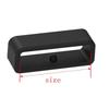 Black Silicone Studded Bezel Strap Keeper 20MM