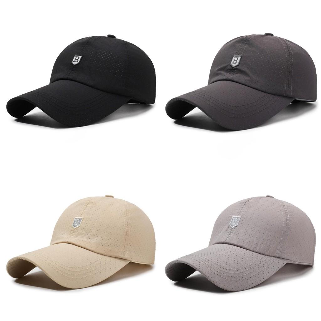 B Embroidery Letter Duckbill Baseball Cap Cotton Adjustable Sun Hat Protection