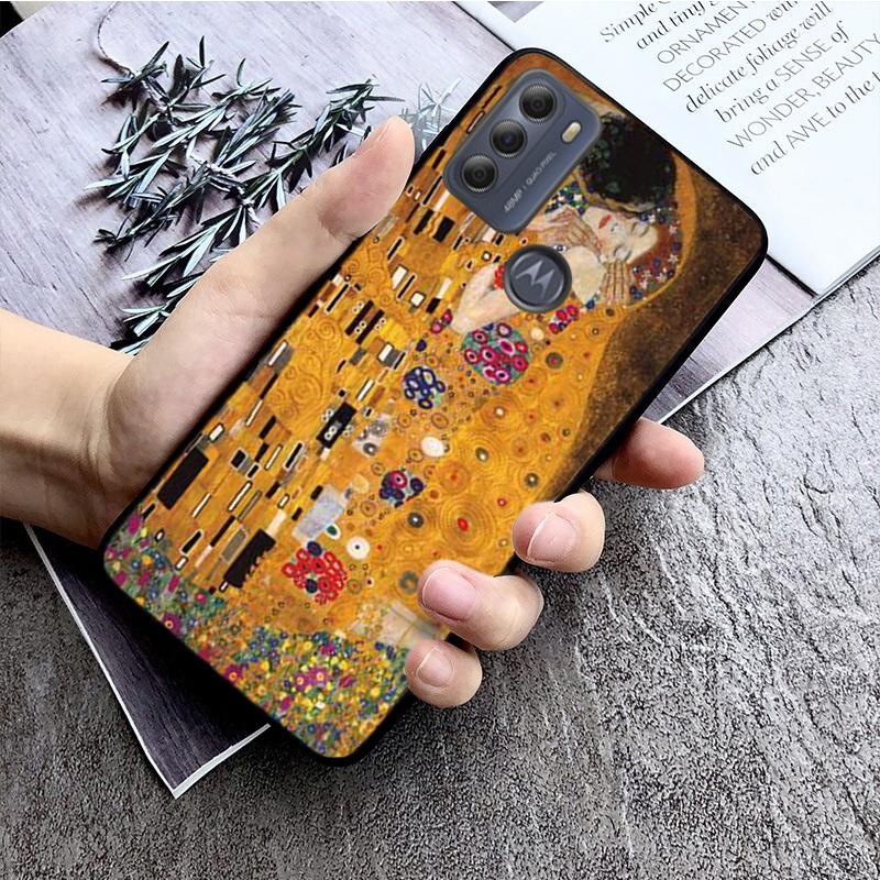 Gustav Klimt Tears Phone Case for Motorola E7 Plus E32 E20 E40 Edge 20 Lite G22 G52 G20 G30 G100 G60 G50 G10 G Pure G Stylus