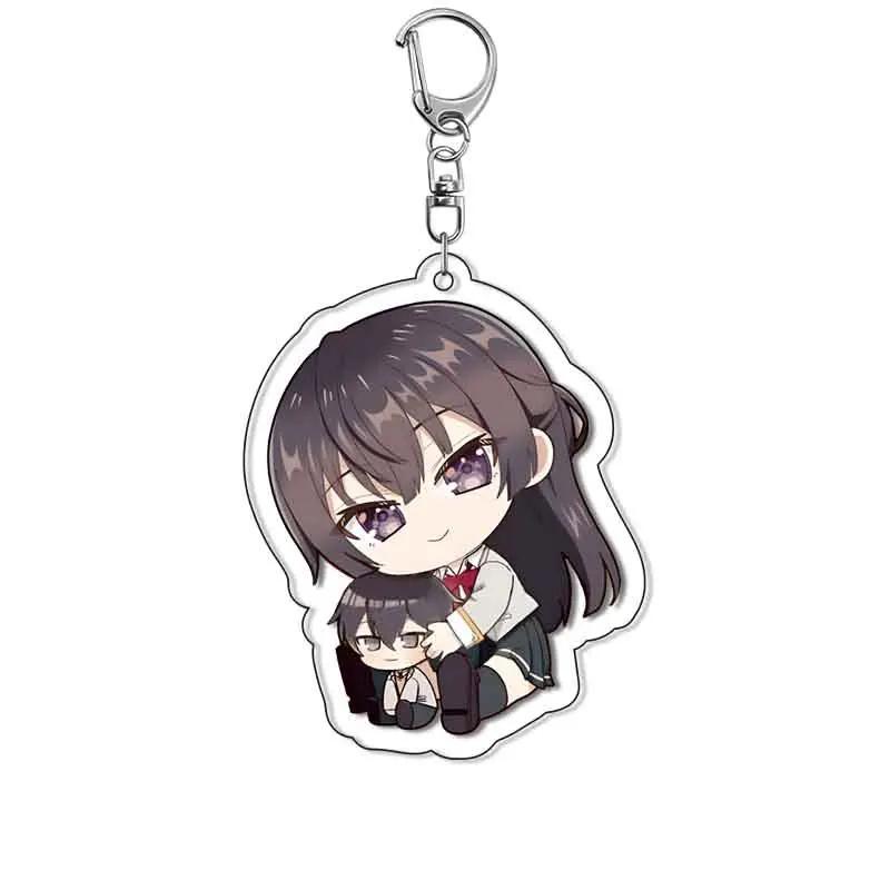 1pc Anime Sometimes Hides Her Feelings in Russian Cartoon Keychain Masachika Alisa Yuki Suou Bag Tag
