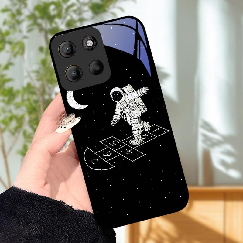 Do etui Motorola Moto G15 Coque Do etui na telefon Motorola MotoG15 Luksusowa osłona na telefon ze szkła hartowanego G 15 Osłona ochronna na aparat