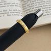 Women's Vintage Retro Drip Glaze Copper Coin Open Ring: High-End Light Luxury Hollow Design for Personality and Style.