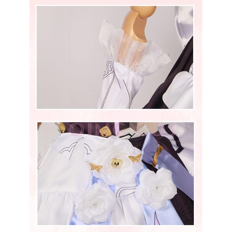 Elysia Cosplay Francouzská služka Costume Impact 3 Karneval Uniform Paruka Anime Halloween Kostýmy Muži Hra
