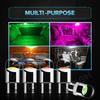 IUZIOH 6PCS 12V 24V T10 Led Lamp W5W WY5W 194 Bulb 5W5 License Plate Interior Dome Door White Red Reading Auto Car Truck Lights