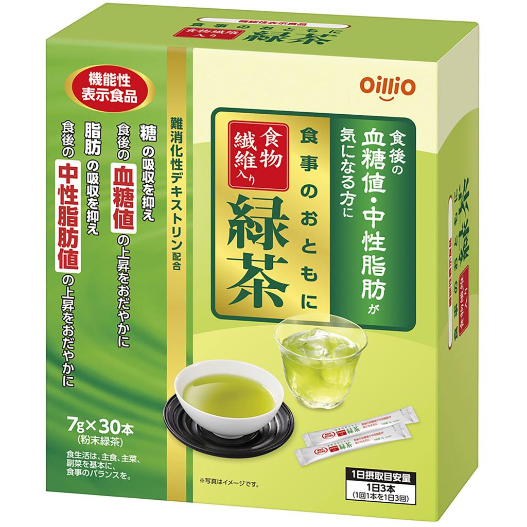 Nisshin Oillio Group Zu Ihrer Mahlzeit Grüner Tee mit Ballaststoffen, 30 Beutel Präventive Lebensstilgewohnheiten Produkt mit funktionellen Angaben Präventiv