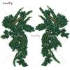 Customize Shoulder Charming Clear Crystal Beaded Bodice Rhinestone Applique Patch for Party Wedding Dress