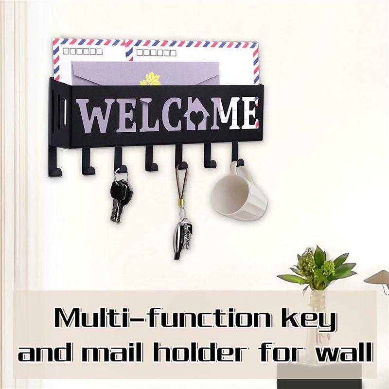 AEE4-Wall Mounted Sweet Home Decorative Key Holder, Key Wall Hook, Key Holder For Front Door