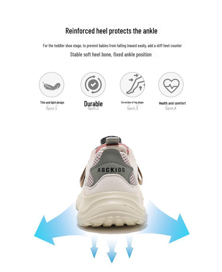 ABC Kids 6837 Children's Sneakers: Soft Sole, Rotating Button, Casual Shoes for Boys & Girls - Spring & Autumn 2025 Collection