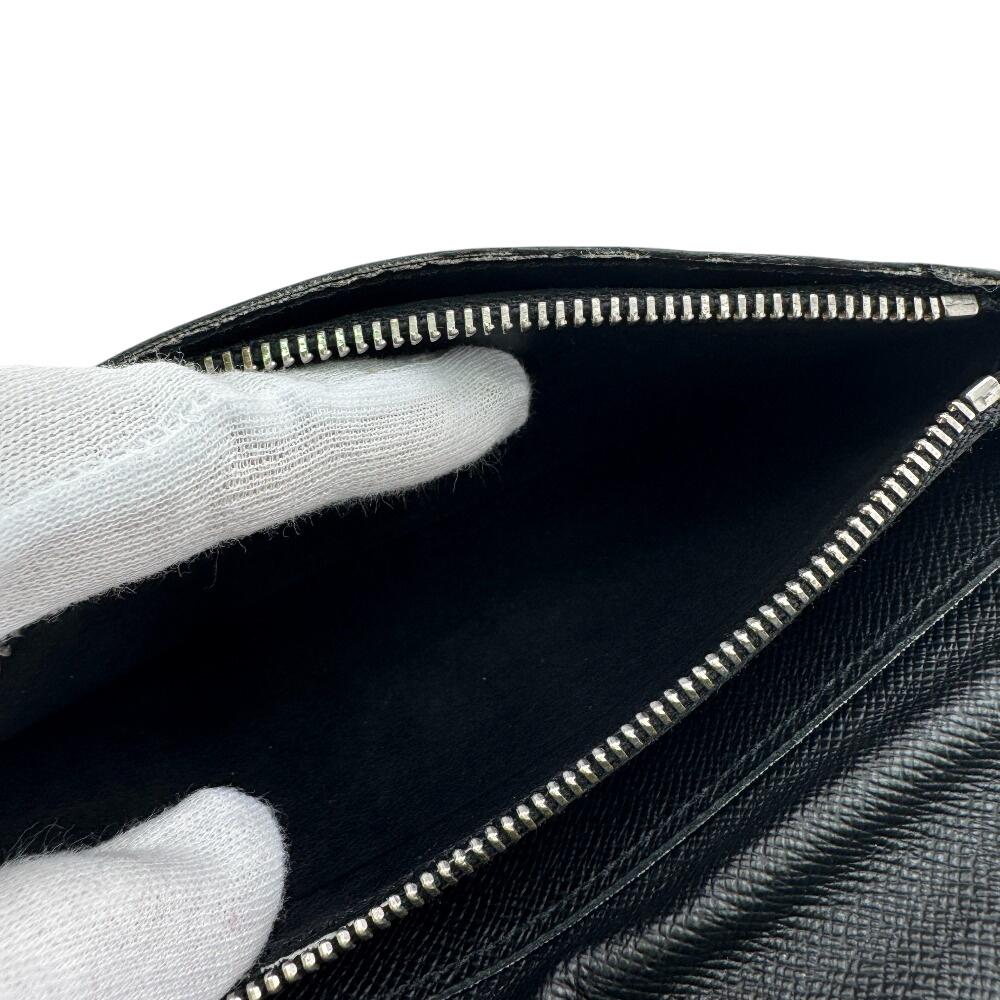 LOUIS VUITTON N62665 Damier Grafitte leather Brazza Portefeuille Purse gray leather mens Used
