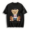 Motivational Cool Bear Print Casual Unisex T-shirt Pure Cotton T-shirt