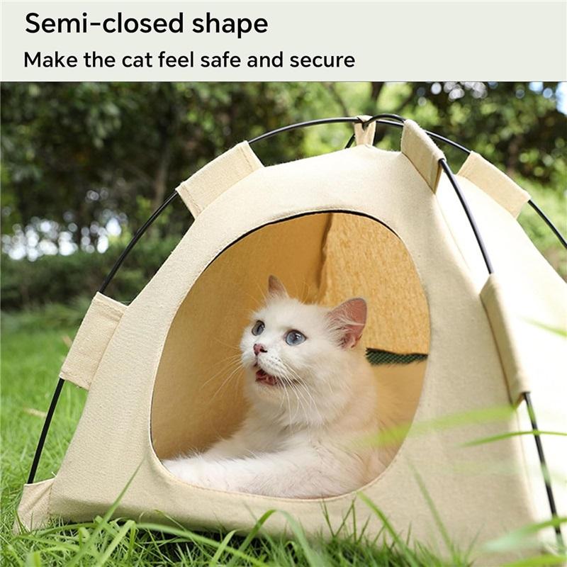 Cat Tent House Simple Cat Tent Nest Removable and Washable Base for Home Use Or for Picnics On The Go (4 Different Sizes)