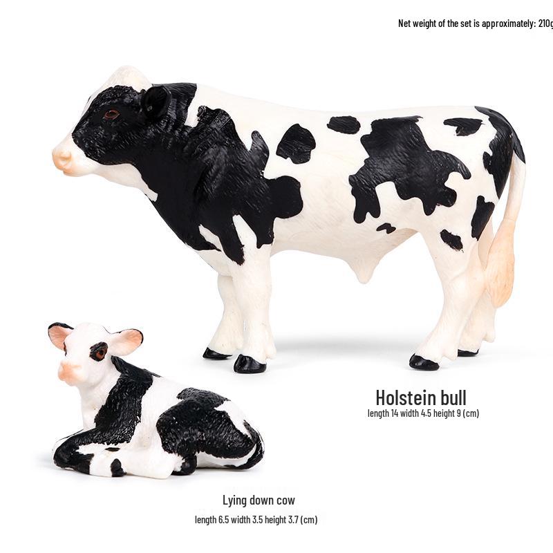 Animal Model Ranch Set: Chicken, Dog, Cow, Sheep, Horse Miniature Toy Scene