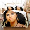 Pop Star Selena Gomez Bedding Set Duvet Cover & 2 Pillowcases Fashion Character Print Comfortable Bedroom Supplies