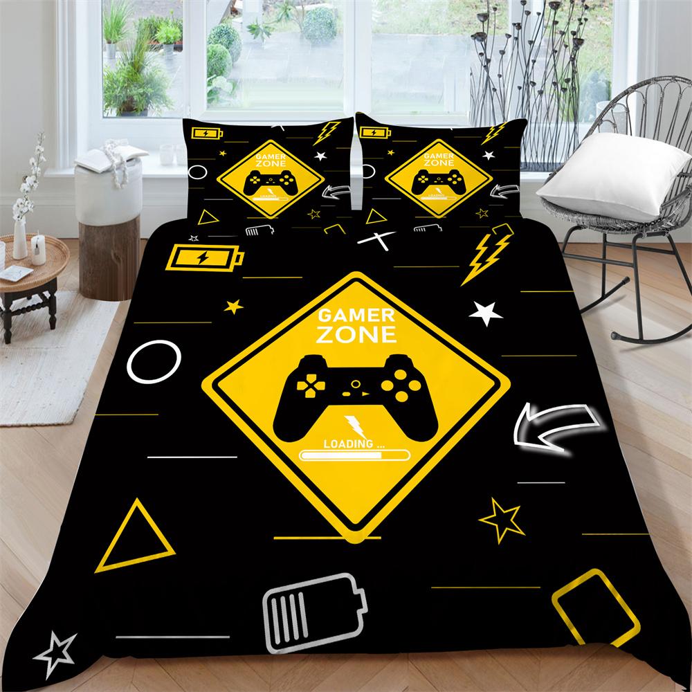 Gamepad Print Bedding Cover Gane Handle Pattern Bed Set Bedding Cover Boy Girl Single Size Duvet Cover Polyester Bedroom Decor