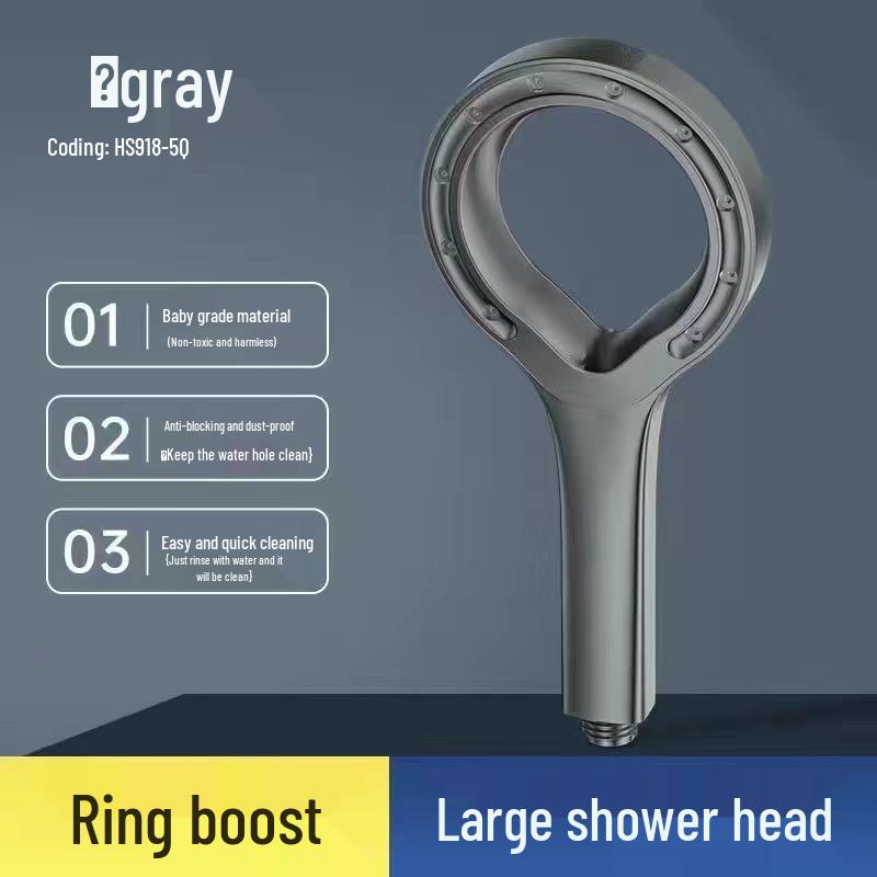 Heart-Shaped Pressurized Handheld Shower Set with Lotus Head
