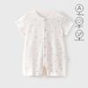 Summer Thin Pure Cotton Newborn Girls' Short-Sleeve Outing Clothes - Breathable & Comfy