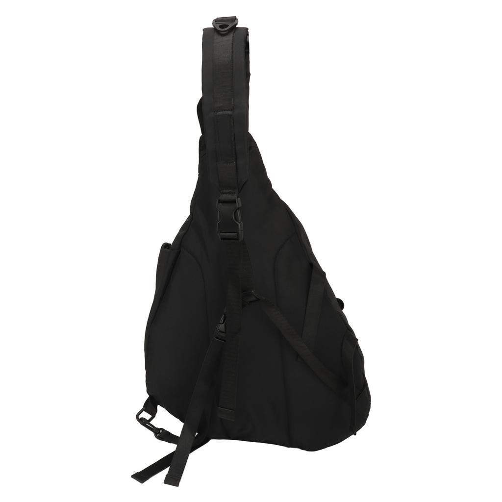 Large Black Sling Bag Waterproof Sling Backpack Oxford Fabric Outdoor Sports Chest Bag for Men Women Large Black Sling Backpack