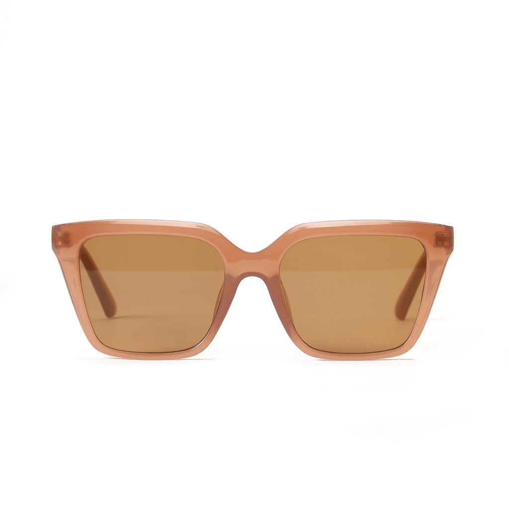 Lunettes 95144 Yeux de Chat Carrées Monture Large Lunettes de Soleil Colorées Femmes, Lunettes de Soleil Protection Solaire Hommes