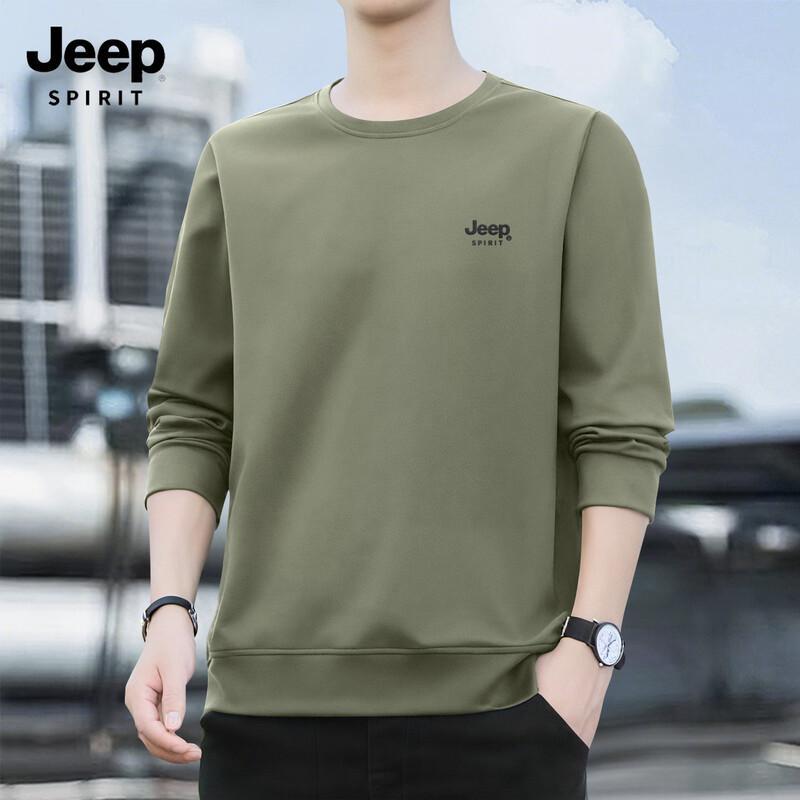 JEEP SPIRIT Men's 2025 Loose Fit Round Neck Sweatshirt