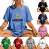 Unisex Casual Crew Neck Pullover Short Sleeve T-Shirt with Football Emblem Print Suitable for Everyday Wear and Sports Activities