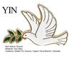 Olive Branch Pin Brooch Pin, Pigeon Design Lapel Metal Bird Backpack Decorative Badge for School Bag Clothes Accessories Accessory