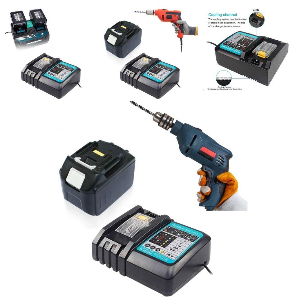 Zuverlässiges Makita DC18RC Ladegerät für 14,4V bis 18V Lithium-Ionen-Akkus mit CE-Zertifizierung