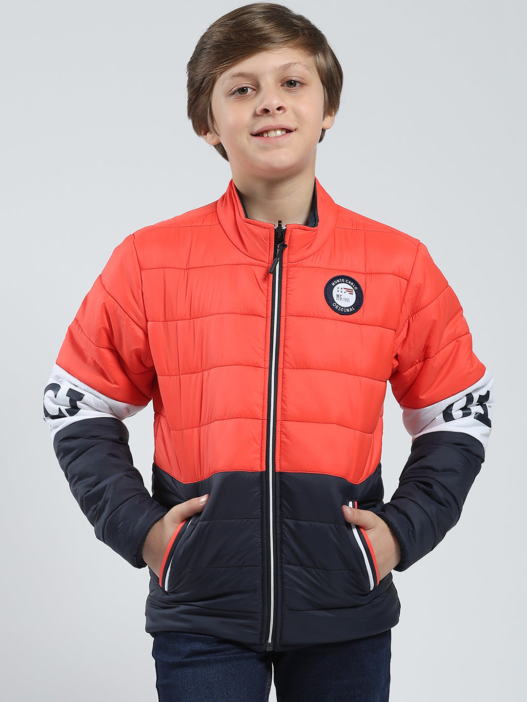 Monte Carlo Boy Smart Fit Orange Jacket 7-8 Years