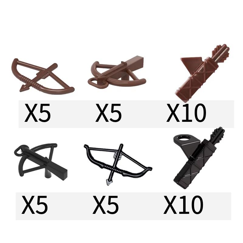 MOC Medieval Building Blocks Character Parts Model Toy Castle Knight Soldier Sword Bow Armor Shield Spear Piercing Parts Bricks