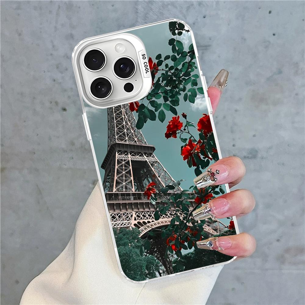 Paris Eiffel Tower Phone Case For IPhone 16 15 14 13 12 11 Pro Max X XR XSMAX 8 7 Plus Matte Shockproof Back Cover