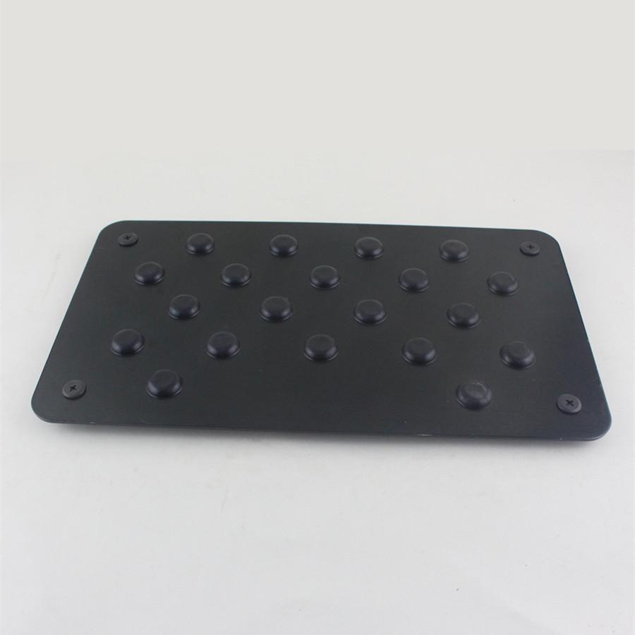 Universal Car Aluminum Alloy Non-slip Environmental Rubber Heel Plate Pedal Mat