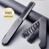 Men's and Women's Dual-Tooth Folding Comb: Wide-Tooth for Beards and Fine-Tooth for Hair Straightening and Styling.