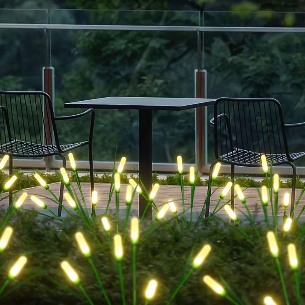 Waterproof Design Solar Garden Lights Warm Light Solar Reed Lights  Yard Pathway