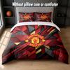 Manchester United Diseño Juego de Cama Ropa de Cama 1 Funda Nórdica + 2 Fundas de Almohada Suave Transpirable Ropa de Cama para el Hogar